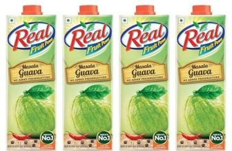 Real Masala Guava Fruit Juice-1L (Pack Of 4) | No Added Preservatives, No Artificial Colours & Flavours | Goodness Of Best Guavas With Chatpata Masala | Daily Dose Of Fruit Nutrition | Tasty, Refreshing & Energizing Fruit Drink