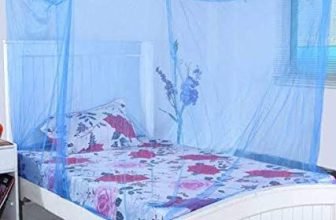 DIVAYANSHI Polycotton Mosquito net for Bed (Blue, 8 x 8 ft) (ZO-YGTS-3UQ8)