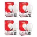 Eveready 12W Led Light Bulb | High Efficiency & Glare-Free Light | 4Kv Surge Protection | With Wide Operating Voltage Range | 100 Lumens Per Watt | Cool Day Light (6500K) | Pack Of 4 – B22D