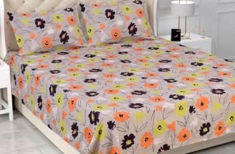 Status Contract Spring Summer Collection-2024 Cotton Rich Double Bedsheet With 2 Pillow Covers For Bed Room, Home, Hotel-120 Gsm | (Cream)