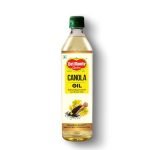 Del Monte Canola Oil, 1L | Rich in MUFA, PUFA, Omega 3 & 6 | 0% Trans Fat | Ideal for Everyday Indian Cooking | Imported Oil