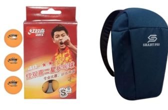 Dhs Tt Ball S-S1840By 2 Star Y Supermarket (6 Pcs Box) 54 Pcs With Smart Pro Tt Special Cover Speed Teal