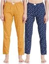 Diverse Women’S Pyjama Bottom (Pack Of 2) (Dcwlpcmsc19L34-6_Mustard/Dark Blue_S)