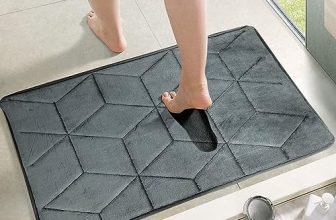 Status Memory Foam Bath Mat Rectangular Rug, Ultra Soft And Non-Slip Bathroom Rugs, Water Absorbent And Machine Washable Bath Rug For Bathroom, Shower, And Tub, 16″ X 24″ (Grey)