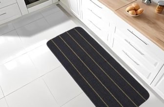 Status Polypropylene Striped Anti Skid Runner (Dark Grey, 45X120 Cm)