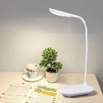 REFULGIX Plastic Desk Lamps for Study Table, Rechargeable USB Warm Light Led Children Eye Protection Lamps, Desk Lamp for Work from Home Yellow Color Light (Pack of 1, Multicolor)