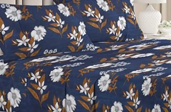 Homekart 100% Microfiber Bedsheet For Double Bed With 2 Pillow Covers Breathable | Wrinklefree And Soft Touch 144 Tc Pattren Floral Blue And White