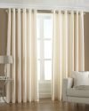 Exporthub 2 Piece Eyelet Polyester Door Curtain Set – 7ft, Cream