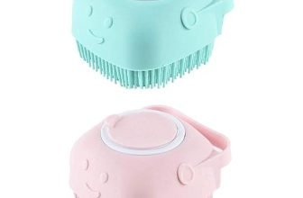ORJILO Body Scrubber with Soap Dispenser Brush, Silicone Exfoliating Brushes, Soft Body Exfoliator, Bath Loofah for Babies, Kids, Women, Men and Pets (Multicolor) – Pack of 1