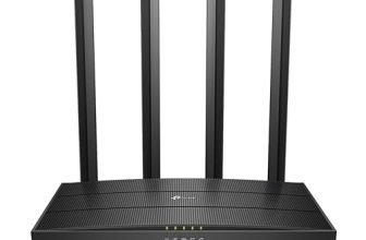 TP-Link Archer AC1200 Archer C6 Wi-Fi Speed Up to 867 Mbps/5 GHz + 400Mbps/2.4 GHz, 5 Gigabit Ports, 4 External Antennas, MU-MIMO, Dual Band, WiFi Coverage with Access Point Mode, Black
