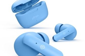 Ptron Bassbuds Duo In-Ear Wireless Earbuds, Immersive Sound, 32H Playtime, Clear Calls Tws Earbuds, Bluetooth V5.1 Headphones, Type-C Fast Charging, Voice Assistant & Ipx4 Water Resistant (Matt Blue)
