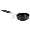KISHI Induction Safe Small Iron Tadka Pan for Kitchen, 12cm, Black