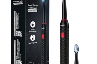 Agaro Royal Sonic Electric Toothbrush For Adults With 3 Modes, 19000 Strokes Per Minute, 2 Brush Heads, Dupont Soft Nylon Bristles, Rechargeable Lasting Up To 25 Days, Power Toothbrush, Black