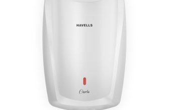 Havells Carlo 5 Litre Instant Water Heater | Color Changing Led Indicator, Rust And Shock Proof, Isi Certified | Fire Retardant Power Cord; Warranty: 5 Yr On Inner Tank & 2 Yr Comprehensive | (White)