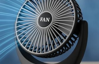 Pesoma 6 Inch Rechargeable Mini Table Fan – 2400Mah Battery High-Speed Noiseless Portable Desktop Mini Fan 3 Speed Modes, Usb Charging Fan Men & Women For Home, Office, Kitchen (Black)