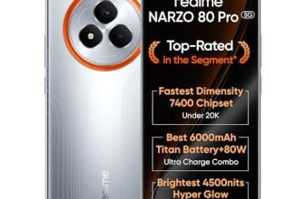 Realme Narzo 80 Pro 5G (Speed Silver,8Gb+256Gb) | Segment’S 1St Mediatek Dimensity 7400 Chipset | 6000Mah Titan Battery + 80W Ultra Charge | 4500Nits Hyperglow Esports Display | Ip69 Waterproof