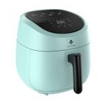 Solara Xtra Large Digital Air Fryer For Home Kitchen With 8 Pre Set Modes For Indian Cooking | 5.5L Basket | Mobile App With 100+ Recipe Ebook And Videos | Aqua