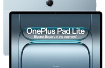 Oneplus Pad Lite (Get Free Op Bwz3 Neckband) With Biggest Battery In Segment 9340 Mah, 11″(27.94 Cm) Display With 500 Nits Brightness & 11 Hrs Of Video Playback, 6Gb Ram 128Gb Storage, Wifi, Aero Blue