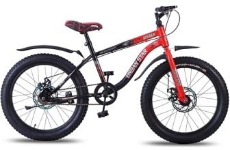 URBANSTAR Spider | 20T BMX | Double DISC |Heavy Strong Tyres Semi Assembled | 20 inch Cycle (Single Speed, Black/Red)
