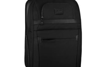 F Gear Arvion 22L Premium Black Laptop Backpack with USB & Type-C Charging Ports | 2 Compartments, 1 Pocket | Fits 17-inch Laptop | Water-Resistant, Luggage Strap, Organizer | Office & Travel Backpack