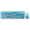 ZEBRONICS Companion 301 2.4GHz Wireless Keyboard & Mouse Combo with UV Printed, Retro Style Keys, 104 + 12 Integrated Multimedia Keys, 1600 DPI, High Precision, Zeb-Companion 301 (Aqua Green)
