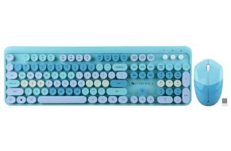 ZEBRONICS Companion 301 2.4GHz Wireless Keyboard & Mouse Combo with UV Printed, Retro Style Keys, 104 + 12 Integrated Multimedia Keys, 1600 DPI, High Precision, Zeb-Companion 301 (Aqua Green)
