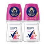 Rexona Lotus Flower & Shea Butter Antiperspirant Roll-On | for Women |72H Odour Protection | Limited Edition Pack – ICC Women’s Cricket World Cup India 2025 |50 ML (Pack of 2)