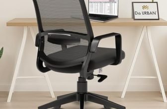 Da URBAN® Dysen Office Chair, Mid Back Mesh Ergonomic Home Office Desk Chair with 1 Year Warranty,Tilt Lock Mechanism (Black)