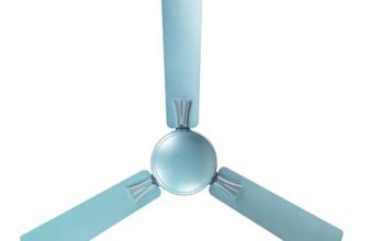 Rr Signature Audie 1200Mm 2 Star Bee Certified Energy Efficient 50-Watt High-Speed Ceiling Fan For Home And Office (Cool Blue Silver)