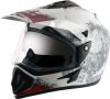 Vega Off Road D/V Gangster Motorbike Helmet(White Red)