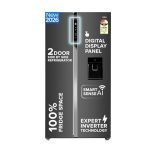 Haier Smartchoice 596L 3Star 2-Door Water Dispenser Side By Side Frost Free Refrigerator|Convertible|Smart Sense Ai | Expert Inverter|Digital Display Panel (2025 Model, Hrs-682Wgku1, Graphite Black)