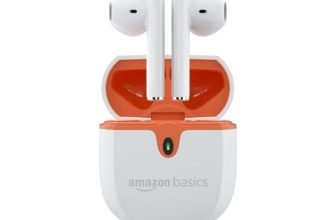 Amazon Basics True Wireless In-Ear Earbuds With Mic, Touch Control, Ipx5 Water-Resistance, Bluetooth 5.3, Up To 36 Hours Play Time, Voice Assistance And Fast Charging (White)