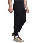 TROO BLUE Track Pant for Men – Polycotton Joggers, Gym Pants & Lowers for Men with Adjustable Waist, Moisture-Wicking Fabric & Pockets – Cargo & Ideal Sports Pajamas for Workout & Casual Wear Black