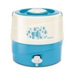 Milton Kool Rover 7 Water Jug Pu Insulated, 5.3 Litres, Bpa Free, Leak Proof & Portable Jug, Sturdy Handles, Ideal For Travel, Picnic, Offices, Shops, Bluish Green