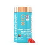 Nutriburst Multivitamin Gummies for Men and Women | Boosts Immunity, Energy & Overall Wellness | Vitamins A, B, C, D, E & Biotin | No Added Sugar | Health & Vitality | Mixed Berry Flavor | 100% Vegetarian | 60 Gummies