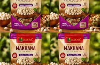 MEEWA MAKHANA 1 KG | PACK OF 4 X 250 GRAMS | PURE HANDPICKED 4 SUTA GRADE | REUSABLE ZIP LOCK POUCH PACK| BEST FOR FASTING | PESTICIDE FREE | FOXNUT | MAKHANE