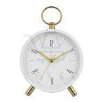 Lexso Vintage Twin Bell Table Alarm Clock With Night Led Light Heavy Slippers Extra Loud Alarm Ideal For Student And Kids Bedroom Twin Bell Alarm Clock Table Top Clock Night (Classic White)