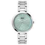 Helix by Timex Analog Watch for Women with Mint Round Dial & Silver Stainless Steel Bracelet Band Water Resistant Women’s Wrist Watches – TW054HL00