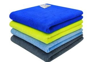 SOFTSPUN Microfiber Cloth – 4 pcs – 40×40 cms – 340 GSM Multicolor! Thick Lint & Streak-Free Multipurpose Cloths – Automotive Microfibre Towels for Car Bike Cleaning Polishing Washing & Detailing.…