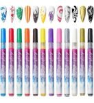 Nail Art Paint Pens Set Multi Color Acrylic Nail Design Pens for Nail Decoration