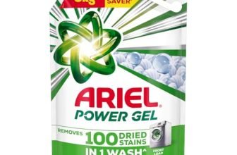 Ariel Power Gel Liquid Detergent For Front Load – 6Kg | Removes 100 Dried Stains In 1 Wash | Faster Dissolving | Long-Lasting Fragrance | Color Protection | At The Price Of Powders