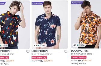 Myntra Loot : Men’s Casual Shirts Starts @137.Linen : Crochet :