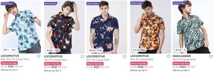 Myntra Loot : Men’s Casual Shirts Starts @137.Linen : Crochet :