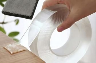 UFLOW Double Sided 3M Tape Heavy Duty with 10 by 10 cm Microfiber cloth – Multipurpose Removable Traceless Mounting Adhesive Tape for Wall, Washable Reusable Strong Sticky Strips Grip Tape – Pack of 1