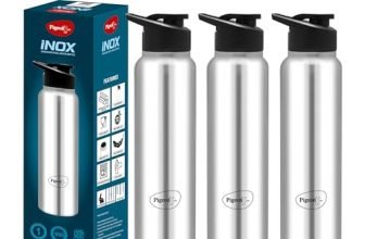 Pigeon By Stovekraft Inox Hydra 900Ml Pack Of 3 Stainless Steel Drinking Water Bottle 900Ml Flipper Cap – Silver (1 Year Warranty)