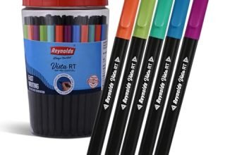 Reynolds Vista 70 Pens Blue | Ball Point Pen Set With Comfortable Grip | Pens For Writing | School And Office Stationery | Pens For Students | 0.7 Mm Tip Size