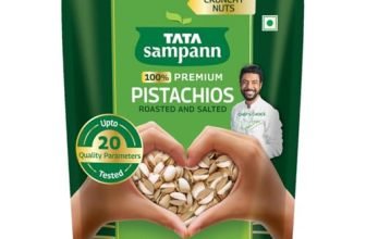 Tata Sampann Pistachios Roasted & Salted, Pista, 500g, Rich In Protein, Phosphorus, & Dietary Fibre, Premium Nuts & Dry Fruits, Crunchy & Delicious Healthy Snack