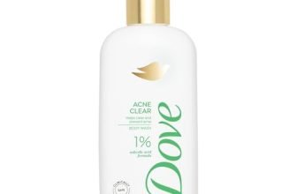 Dove Acne Clear Serum Body Wash, 300 Ml, For Clearer Skin, With 1% Salicylic Acid, Reduces Blemishes And Breakouts, Sulfate-Free, Dermatologist Approved
