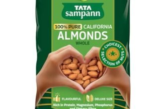 Tata Sampann Pure California Almonds Whole, 1kg, Real Nuts, High In Fiber, Badam Giri, Rich In Protein, Magnesium, Phosphorus And Dietary Fibre, Nuts & Dry Fruits, Value Pack