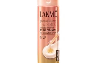 Lakmé Peach Milk Moisturiser Spf 30 With 2% Pro-Ceramide | Daily Uv Defense, Hydrating & Skin Barrier Repair Face Cream | Lightweight, For Dry Skin, Normal, Oily Skin & Sensitive Skin 200Ml